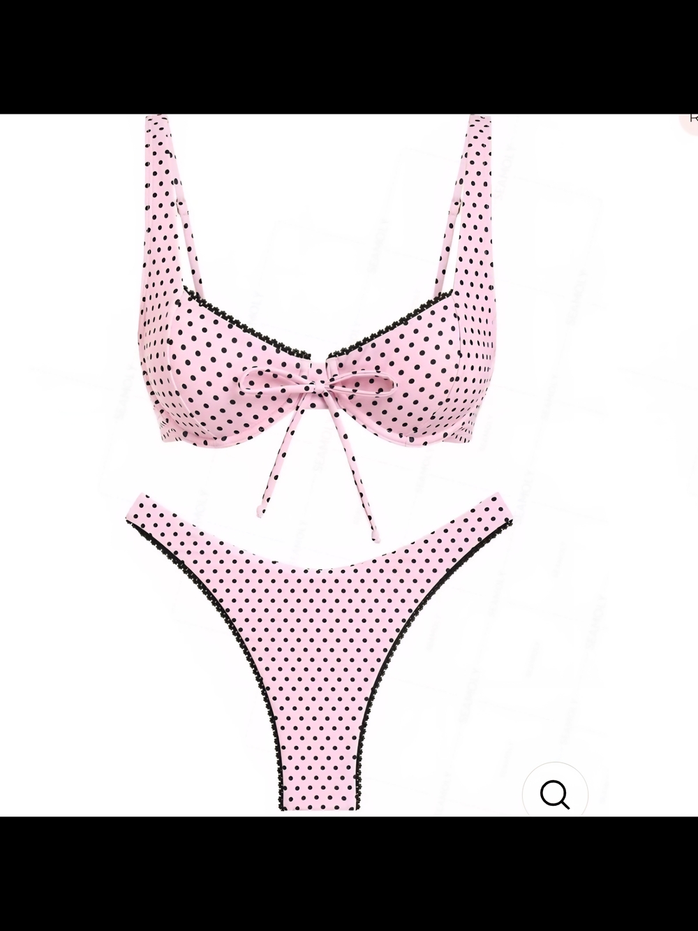 Pink Polka Dot Bikini Set